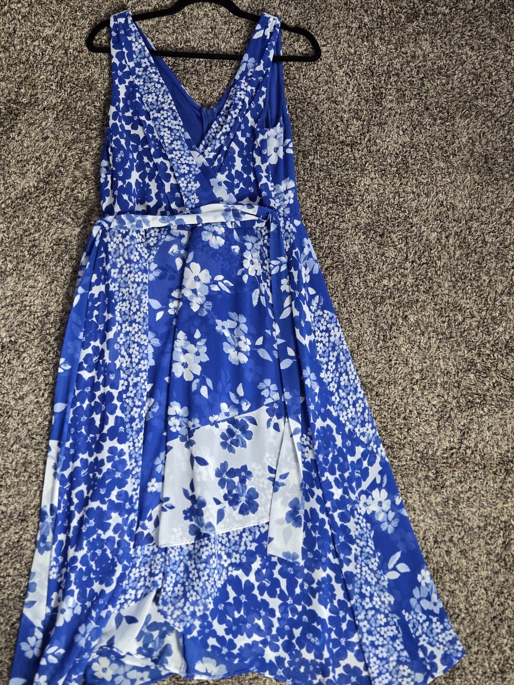 DKNY Royal Blue and White Floral Dress